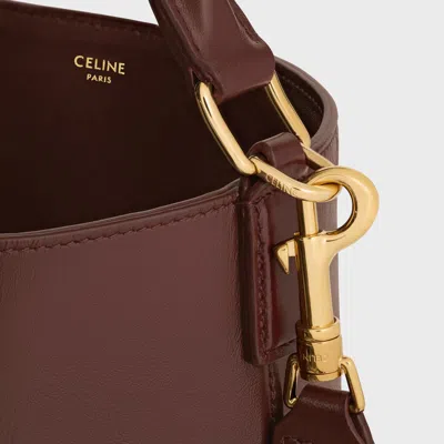 Celine Medium Bucket Louise In Smooth Calfskin In Brown