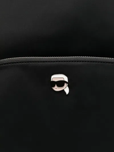 Karl Lagerfeld Alexander Mcqueen Black Leather Float Lace-up Shoes In Black