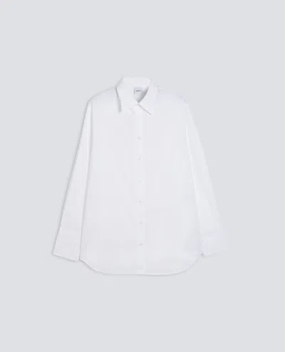 Aspesi Structured Cotton Poplin Shirt In White