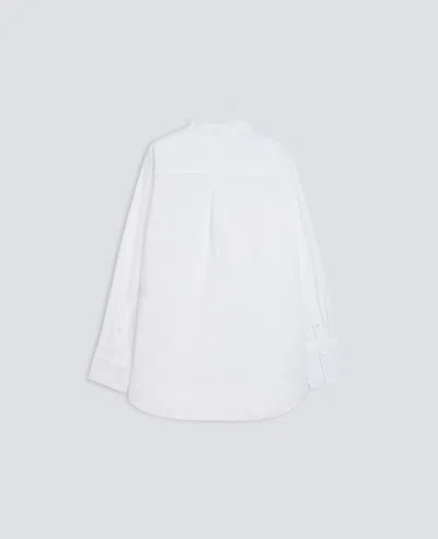 Aspesi Structured Cotton Poplin Shirt In White