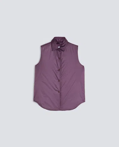 Aspesi Nylon Dot Vest In Burgundy