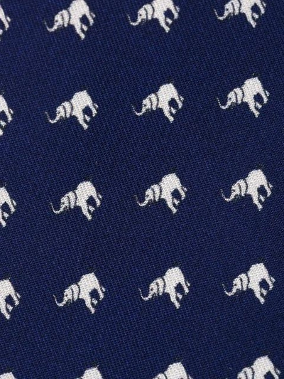 Shop Fefè Glamour Pochette Fefè Elephants Pattern Tie - Blue