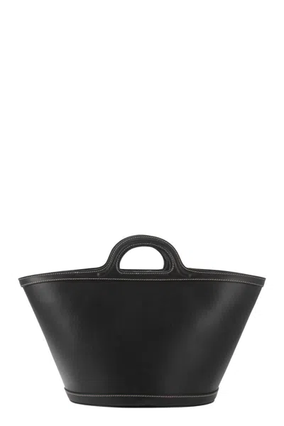 Marni Black Leather Small Tropicalia Bag In Black