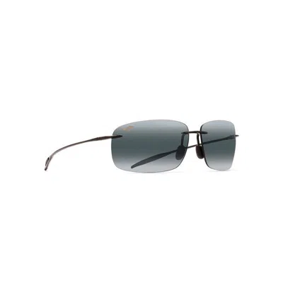 Maui Jim Breakwall 63mm Polarized Rectangle Sunglasses In Black