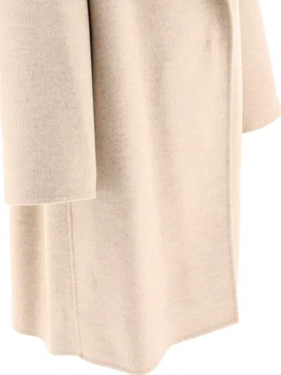 Max Mara Atelier "angel" Coat In Neutral