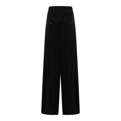 Max Mara Black Cotton-blend Trousers In Black