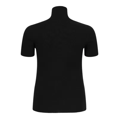 Max Mara Black Virgin Wool Sweater In Black