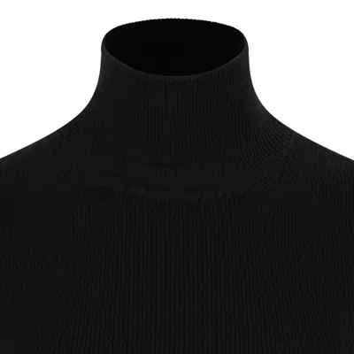 Max Mara Black Virgin Wool Sweater In Black