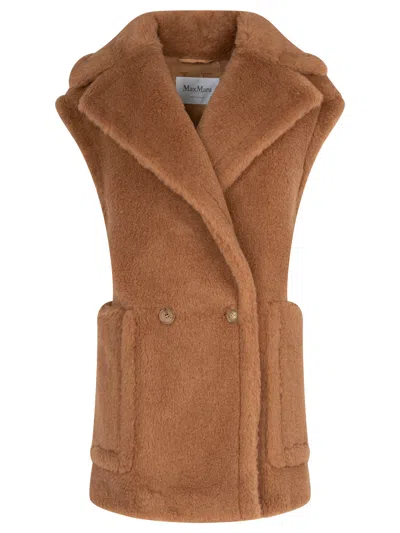Max Mara Breda Sleveless Jacket In Brown