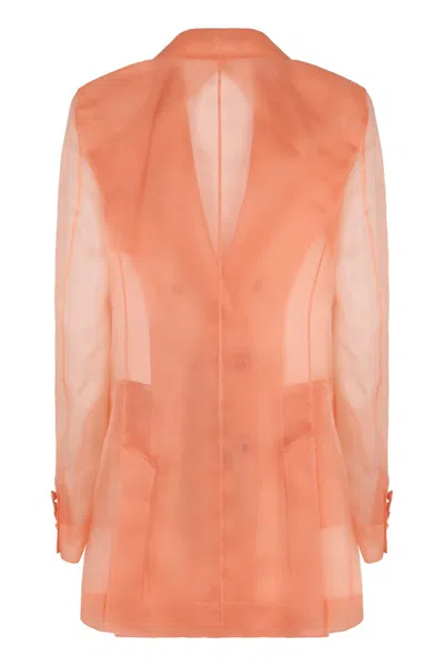 Max Mara Esopo Double Breasted Blazer In Orange