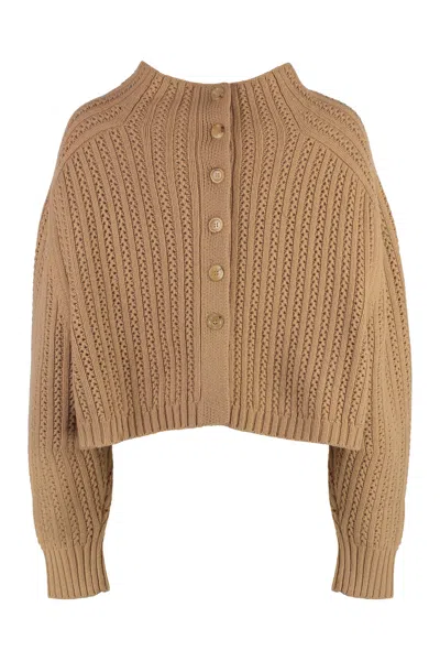 Max Mara Hodeida Wool And Cashmere Sweater In Brown