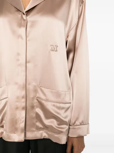 Max Mara Pianoforte Silk Tunic In Brown