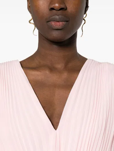 Max Mara Pianoforte V-necked Mini Dress In Pink