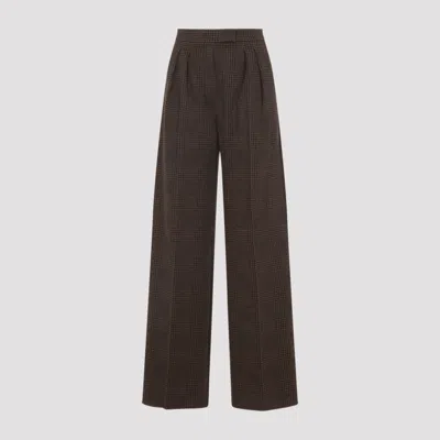 Max Mara Ponza Principe Di Galles Pants In Brown