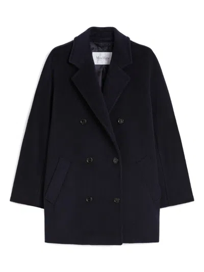 Max Mara Rebus Short Coat Blue In Blue