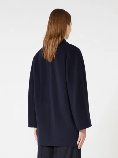 Max Mara Rebus Short Coat Blue In Blue