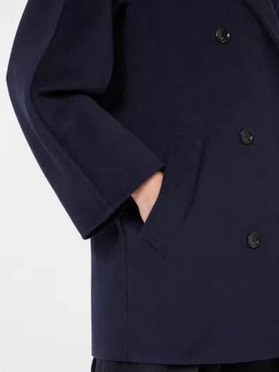 Max Mara Rebus Short Coat Blue In Blue