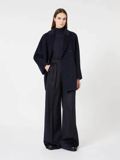 Max Mara Rebus Short Coat Blue In Blue