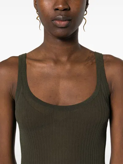 Max Mara Silk Tank Top In Multi