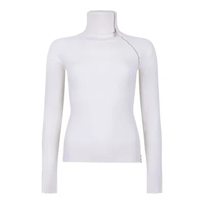 Sportmax Max Mara  White Virgin Wool Sweater In Brown