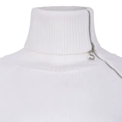 Sportmax Max Mara  White Virgin Wool Sweater In Brown