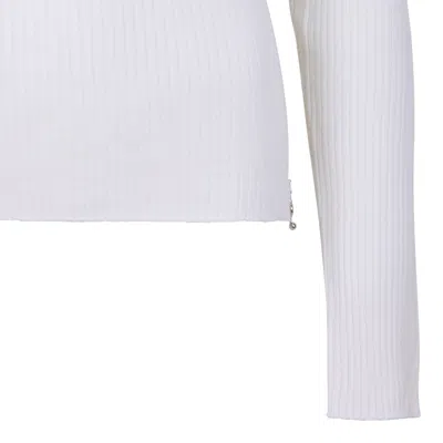 Sportmax Max Mara  White Virgin Wool Sweater In Brown