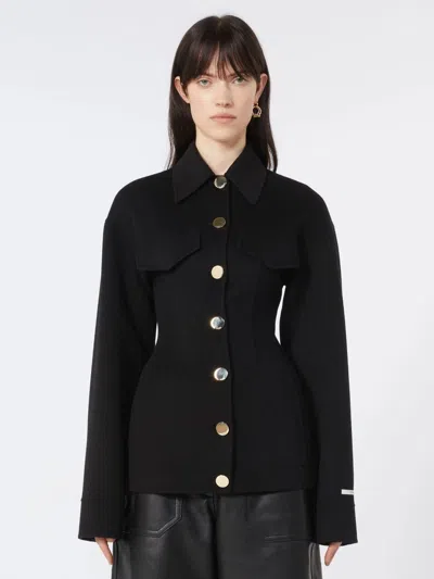 Sportmax Max Mara  Wool Coat In Black