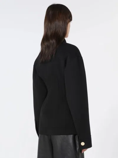 Sportmax Max Mara  Wool Coat In Black