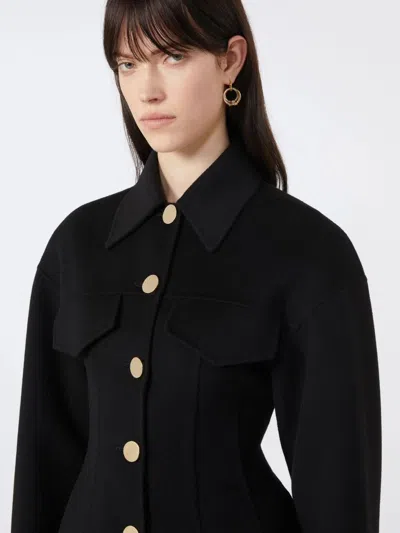 Sportmax Max Mara  Wool Coat In Black