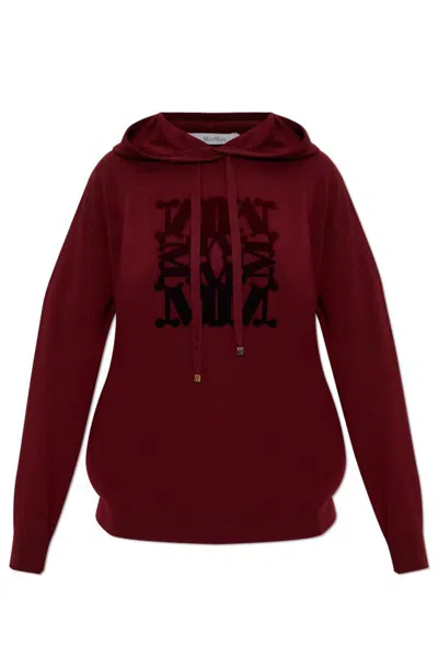 Max Mara Taddeo Sweater Violet In Burgundy