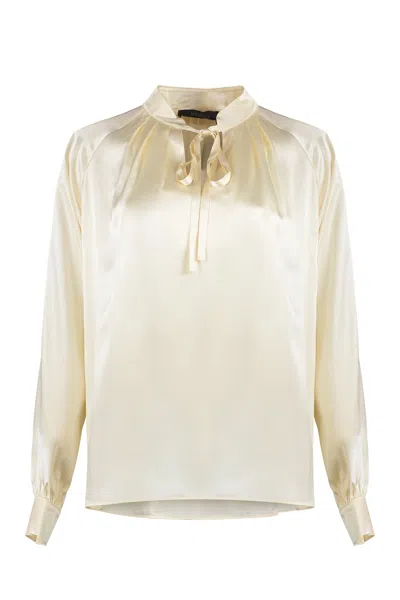 Max Mara Tamigi Silk Blouse In Yellow