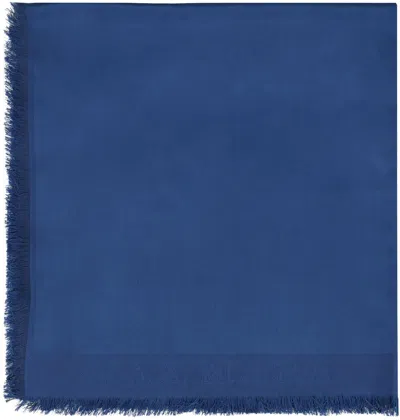 Max Mara Wales Silk Scarf In Blue