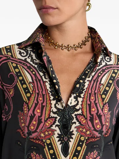 Etro Paisley Necklace In Gold