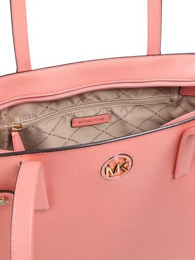 Michael Kors Carmen Logo Tote Bag In Pink