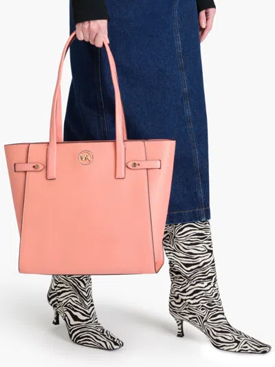Michael Kors Carmen Logo Tote Bag In Pink