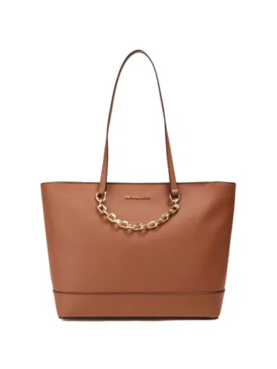 Michael Kors Jet Set Chain Swag Tote Bag In Brown