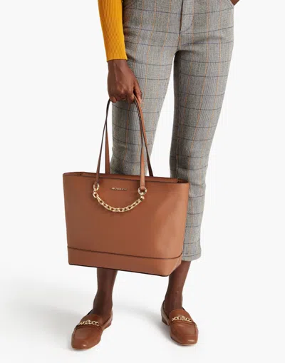 Michael Kors Jet Set Chain Swag Tote Bag In Brown