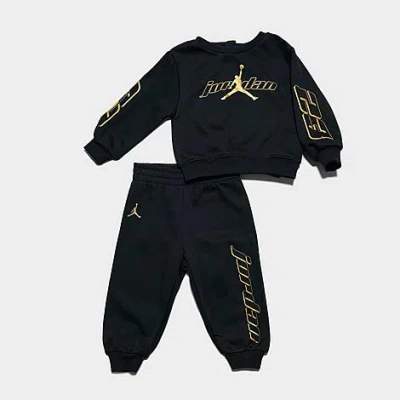 Jordan Little Kids Mountainside Crewneck Sweatshirt And Jogger Pants Set In Black