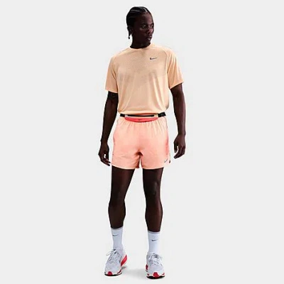 Nike Men's Stride Dri-fit 5" Brief-lined Running Shorts In Orange