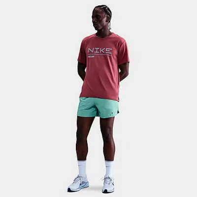 Nike Men's Stride Dri-fit 5" Brief-lined Running Shorts In Red