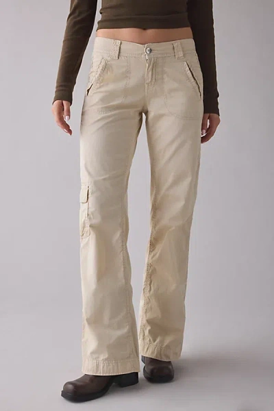 Bdg 360 Utility Low-rise Straight Leg Pant In Ivory, Women's At Urban Outfitters In Neutral