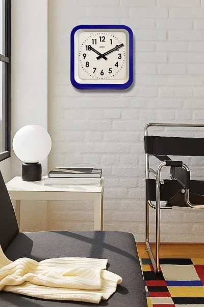 Cloudnola The Big Railway Square Wall & Desk Clock In Blue At Urban Outfitters In Multi