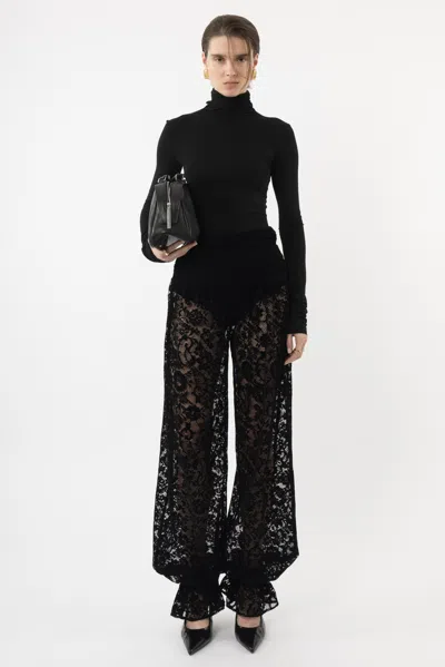 Arakii Velvet Lace Balloon Pants In White