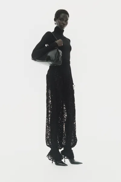 Arakii Velvet Lace Balloon Pants In White