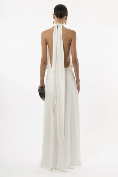 Arakii Deep Back Halter Dress In Red