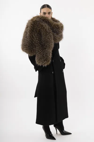 Arakii Faux Fur Scarf In Brown