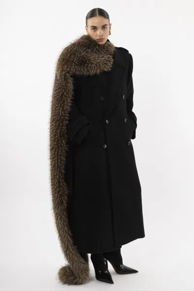 Arakii Faux Fur Scarf In Brown