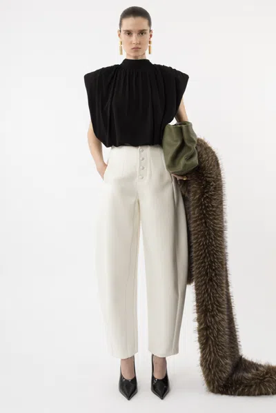Arakii Barrel Suit Pants In White