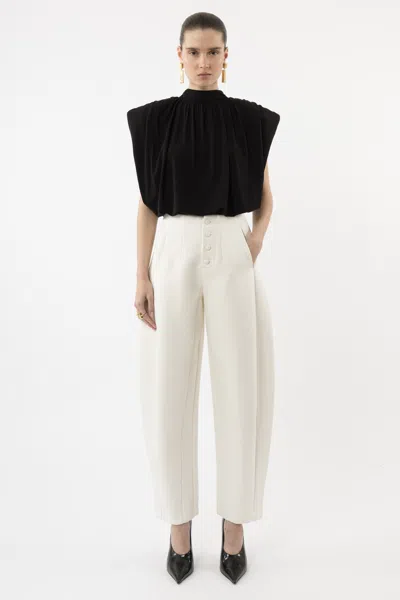 Arakii Barrel Suit Pants In White