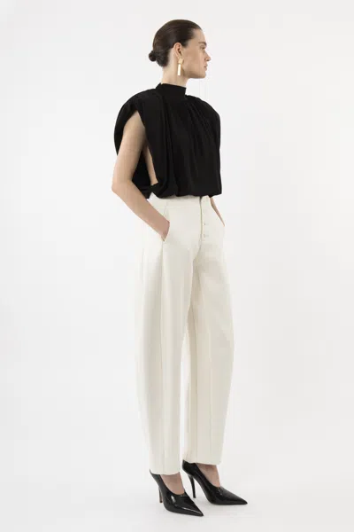 Arakii Barrel Suit Pants In White